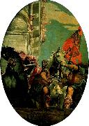 Paolo  Veronese triumph of mordechai France oil painting artist